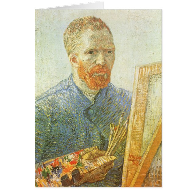 Vincent van Gogh - Self Portrait in Front of Easel Cards (Front)