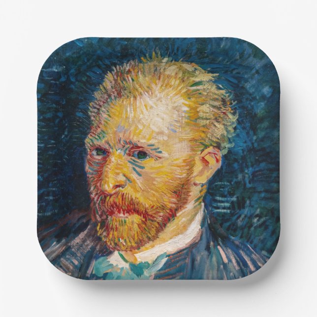 Vincent Van Gogh - Self-Portrait Paper Plates (Front)