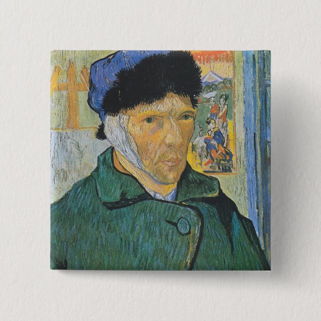 Vincent Van Gogh - Self Portrait Pinback Button (Front)