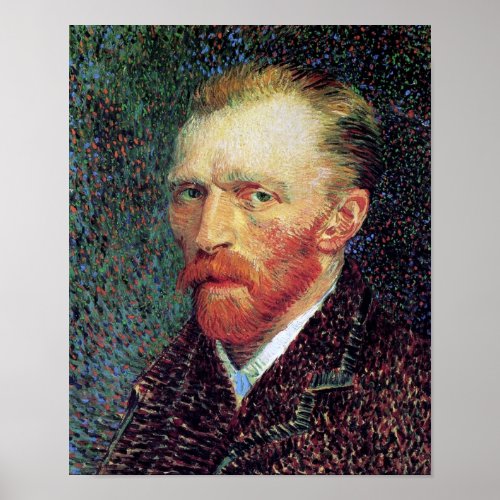 Vincent Van Gogh _ Self_Portrait Pointillism Style Poster