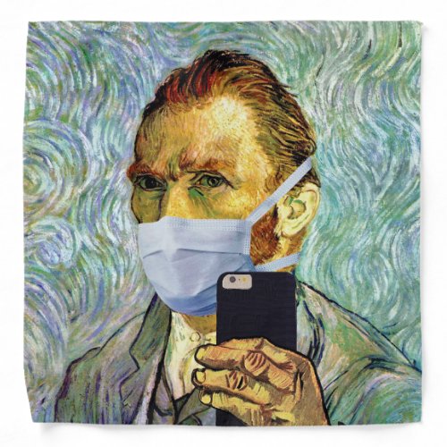 Vincent Van Gogh Self Portrait Selfie With Mask Bandana