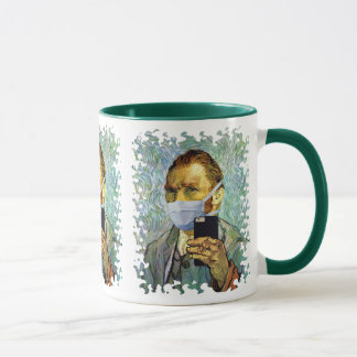 Vincent Van Gogh Self Portrait Selfie With Mask Mug