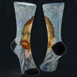 Vincent Van Gogh - Self-Portrait Socks<br><div class="desc">Self-Portrait / Portrait of the artist / Portrait de l'artiste by Vincent Van Gogh in 1889</div>