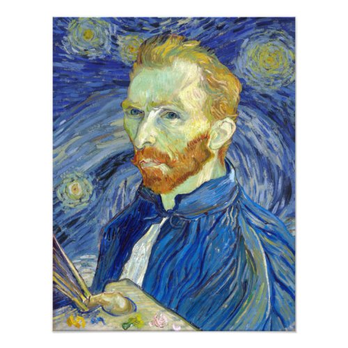 Vincent van Gogh Self_Portrait Starry Night Poster