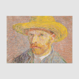 Vincent Van Gogh Self Portrait Straw Hat Tissue Paper