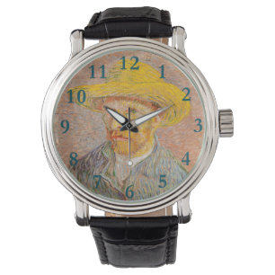 Vincent Van Gogh Self Portrait Straw Hat Watch