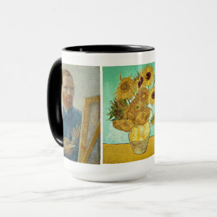 Vincent Van Gogh - Self-Portrait & Sunflowers Mug