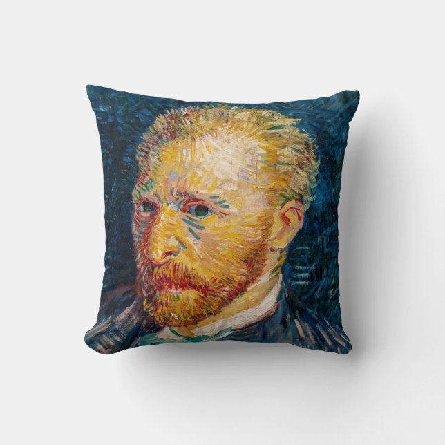 Vincent Van Gogh - Self-Portrait Throw Pillow (Front)