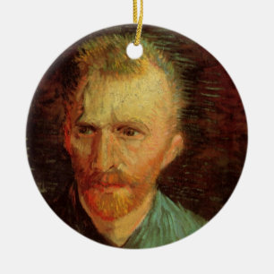 Vincent van Gogh Self Portrait, Vintage Fine Art Ceramic Ornament