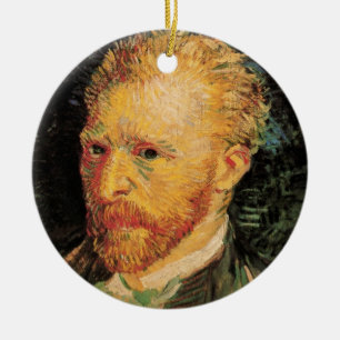 Vincent van Gogh Self Portrait, Vintage Fine Art Ceramic Ornament