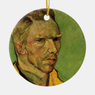 Vincent van Gogh Self Portrait, Vintage Fine Art Ceramic Ornament