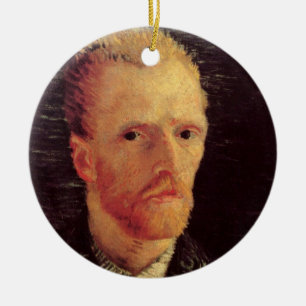 Vincent van Gogh Self Portrait, Vintage Fine Art Ceramic Ornament