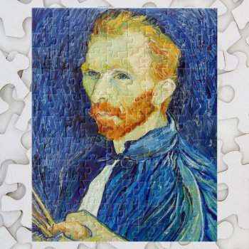 Vincent Van Gogh Self Portrait  Vintage Fine Art Jigsaw Puzzle by VanGogh_Gallery at Zazzle