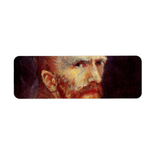 Vincent van Gogh Self Portrait, Vintage Fine Art Label