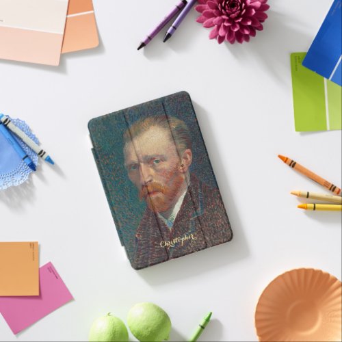 Vincent Van Gogh Self Portrait Vintage Monogrammed iPad Mini Cover