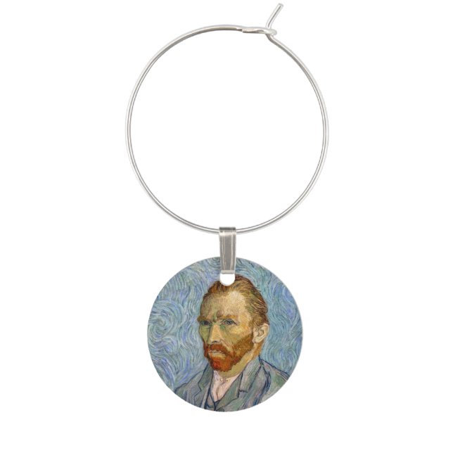 Vincent Van Gogh - Self-Portrait Wine Charm (Front)