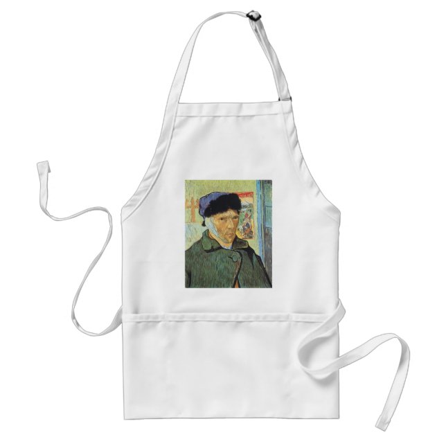 Vincent van Gogh - Self Portrait with Bandaged Ear Adult Apron (Front)