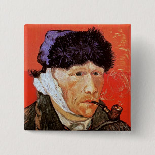 Vincent Van Gogh - Self Portrait With Bandaged Ear Button