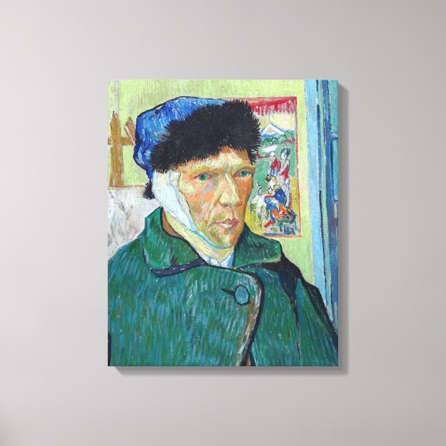 Vincent van Gogh - Self-portrait with bandaged ear Canvas Print (Front)