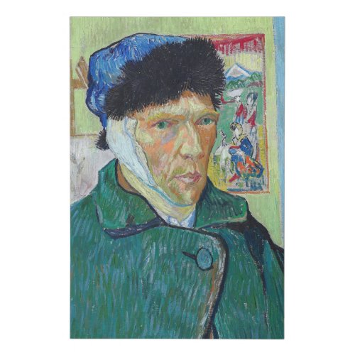 Vincent van Gogh _ Self_portrait with bandaged ear Faux Canvas Print