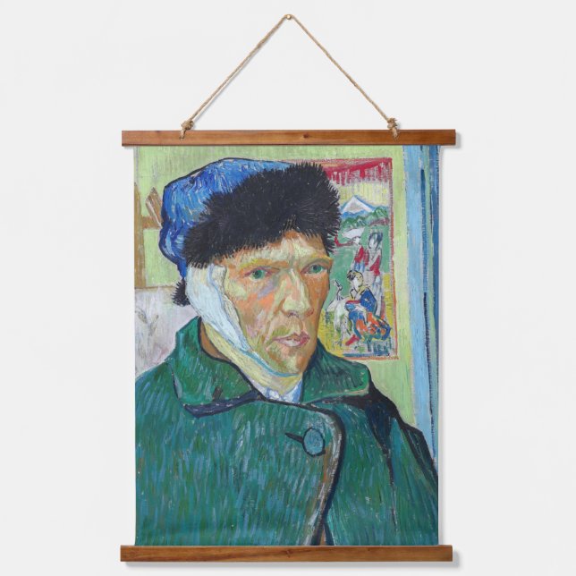 Vincent van Gogh - Self-portrait with bandaged ear Hanging Tapestry (Front)