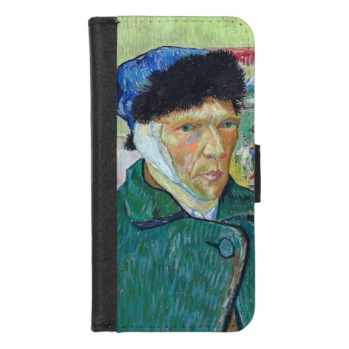 Vincent van Gogh _ Self_portrait with bandaged ear iPhone 87 Wallet Case