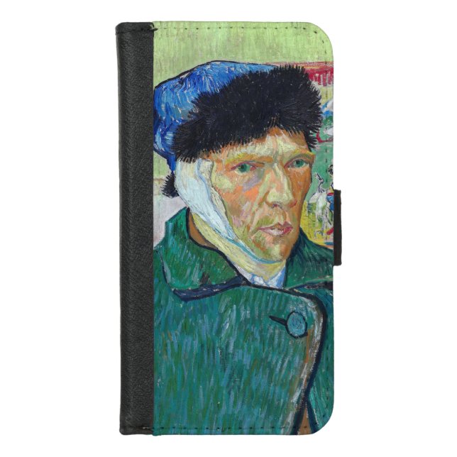 Vincent van Gogh - Self-portrait with bandaged ear iPhone Wallet Case (Front)