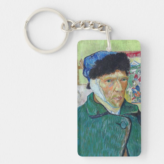 Vincent van Gogh - Self-portrait with bandaged ear Keychain (Front)