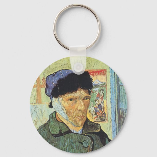 Vincent van Gogh - Self Portrait with Bandaged Ear Keychain (Front)