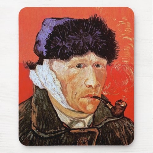Vincent Van Gogh _ Self Portrait With Bandaged Ear Mouse Pad