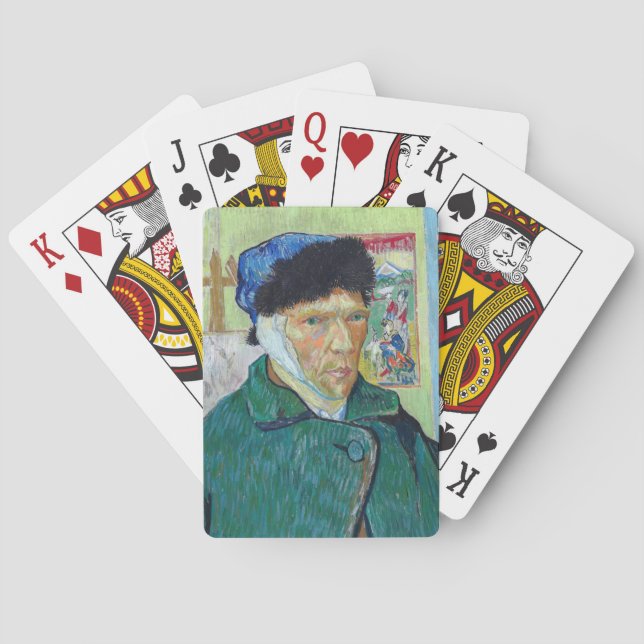 Vincent van Gogh - Self-portrait with bandaged ear Poker Cards (Back)