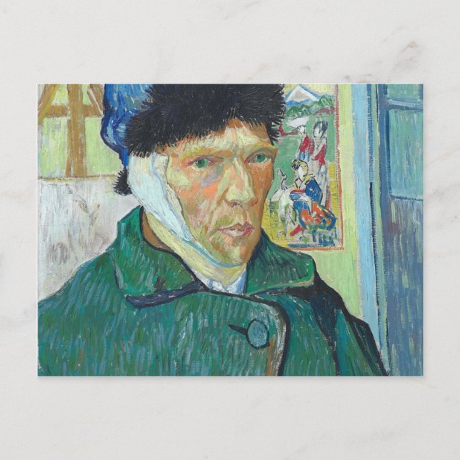 Vincent Van Gogh Self Portrait with Bandaged Ear Postcard (Front)