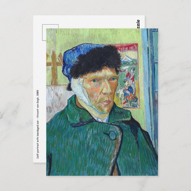 Vincent van Gogh - Self-portrait with bandaged ear Postcard (Front/Back)