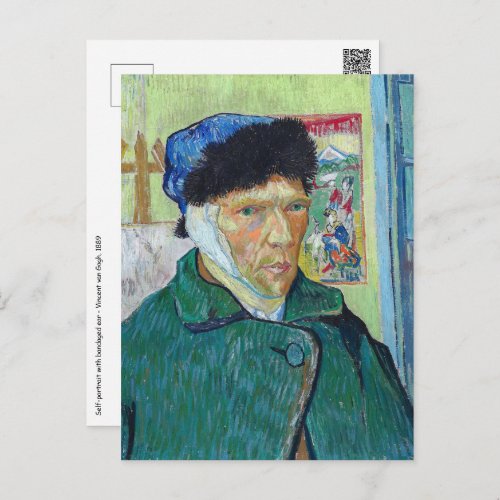 Vincent van Gogh _ Self_portrait with bandaged ear Postcard