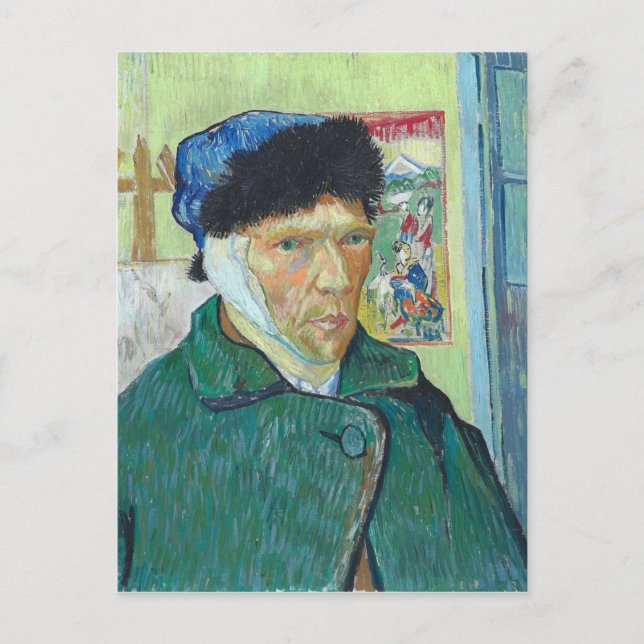 Vincent Van Gogh Self Portrait with Bandaged Ear Postcard (Front)