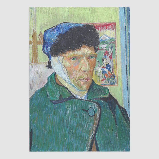 Vincent van Gogh - Self-portrait with bandaged ear Tissue Paper (Creator Uploaded)