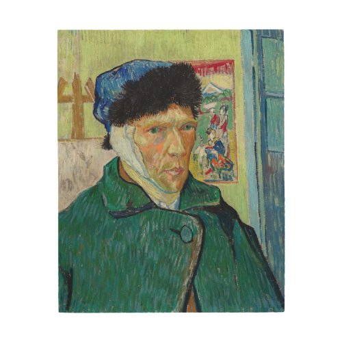 Vincent van Gogh _ Self_portrait with bandaged ear Wood Wall Art