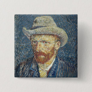 Vincent van Gogh   Self Portrait with Felt Hat Button