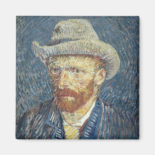 Vincent van Gogh Self Portrait with Felt Hat Magnet