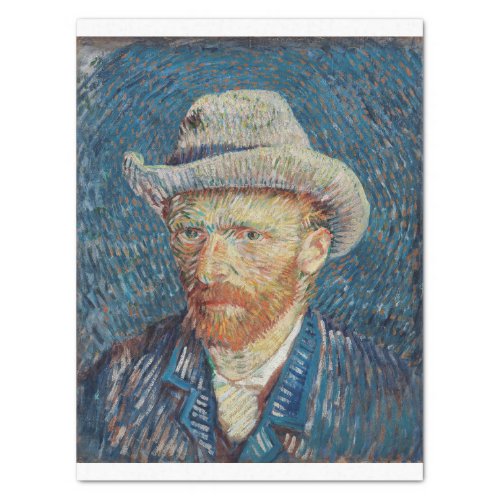 Vincent van Gogh  Self_Portrait with Felt Hat Tissue Paper