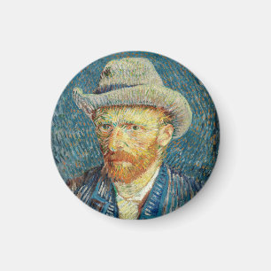Vincent Van Gogh Self Portrait with Gray Felt Hat Magnet