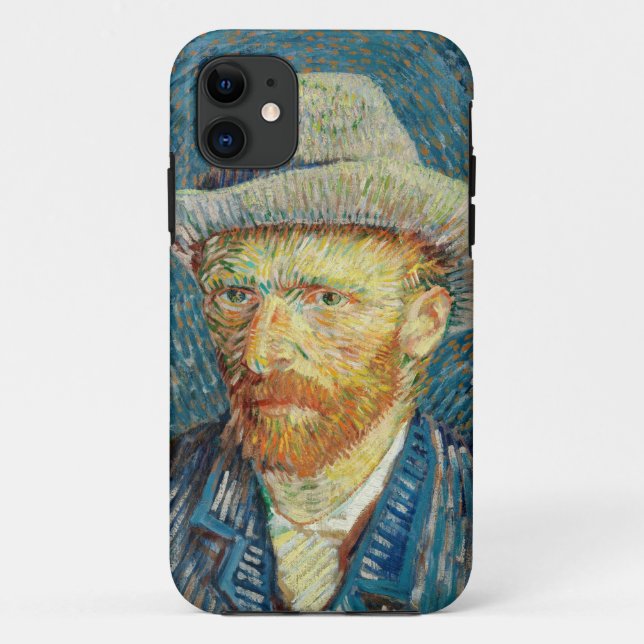 Vincent Van Gogh Self Portrait with Grey Felt Hat Case-Mate iPhone Case (Back)
