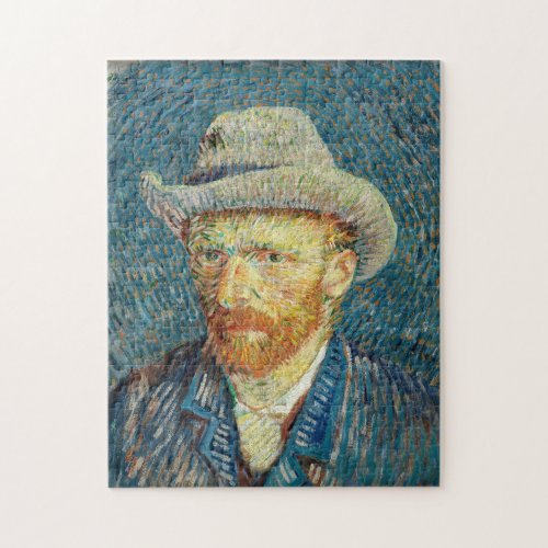 Vincent Van Gogh Self Portrait with Grey Felt Hat Jigsaw Puzzle