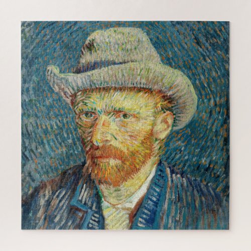 Vincent Van Gogh Self Portrait with Grey Felt Hat Jigsaw Puzzle