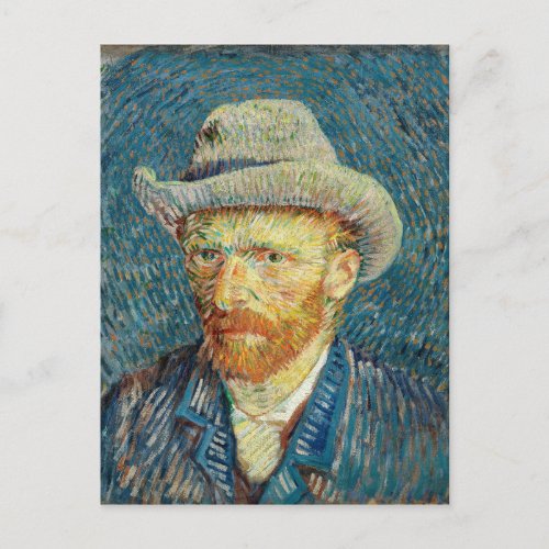 Vincent Van Gogh Self Portrait with Grey Felt Hat Postcard