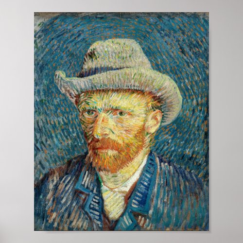 Vincent Van Gogh Self Portrait with Grey Felt Hat Poster