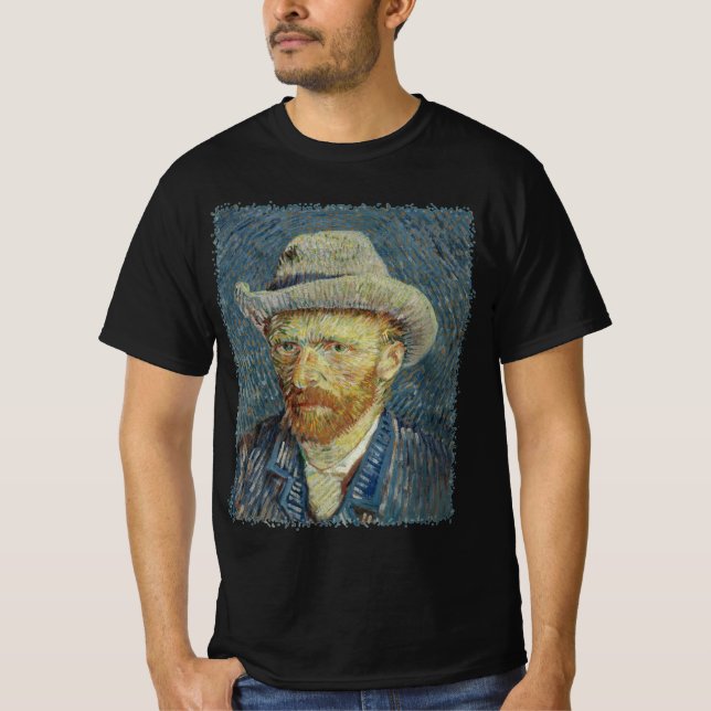 Vincent van Gogh Self Portrait with Grey Felt Hat T-Shirt (Front)