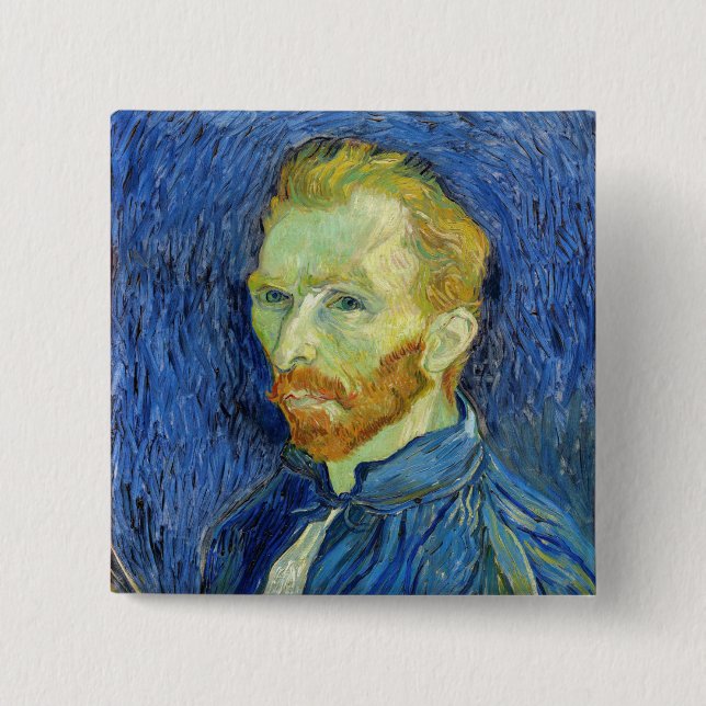 Vincent van Gogh - Self Portrait with Palette Button (Front)