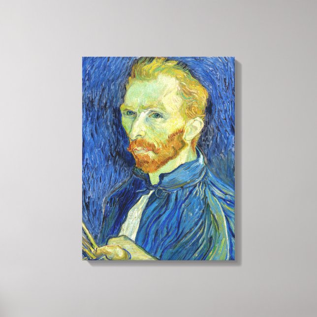 Vincent van Gogh - Self Portrait with Palette Canvas Print (Front)