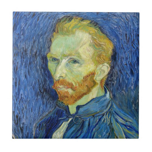 Vincent van Gogh _ Self Portrait with Palette Ceramic Tile